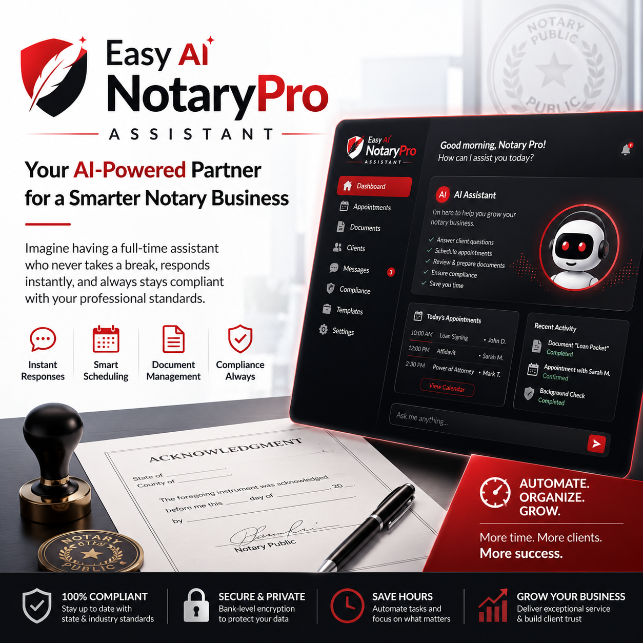 Easy AI NotaryPro Assistant— Your AI-Powered Partner for a Smarter Notary Business